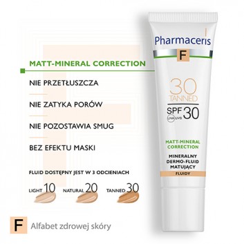 Pharmaceris F mineralny dermo-fluid matujący 30 Tanned SPF 30 30 ml