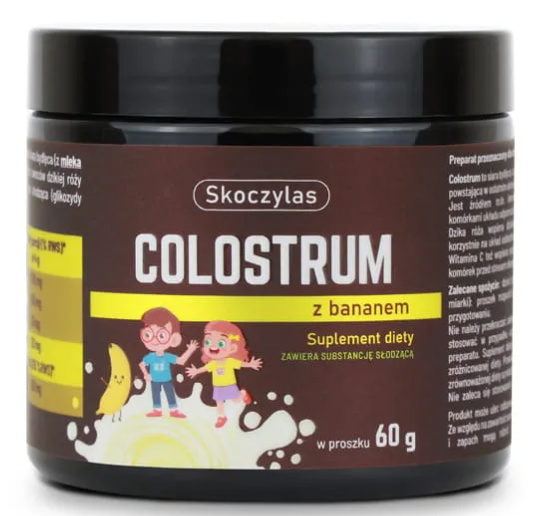 Skoczylas Colostrum z bananem w proszku, 60 g zdjęcie
