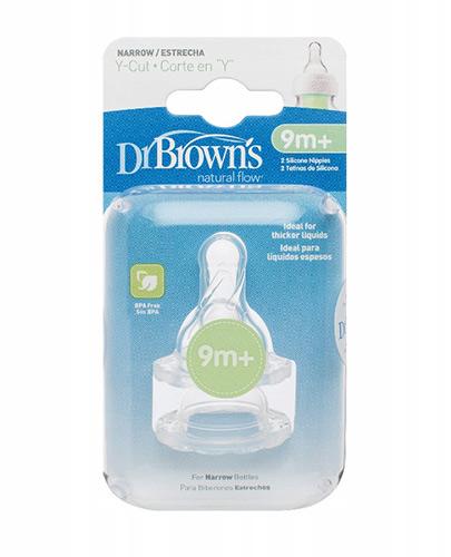 DR BROWNS Smoczek kaszka Standard 9m+ do butelek z wąską szyjką, 2 sztuki zdjęcie
