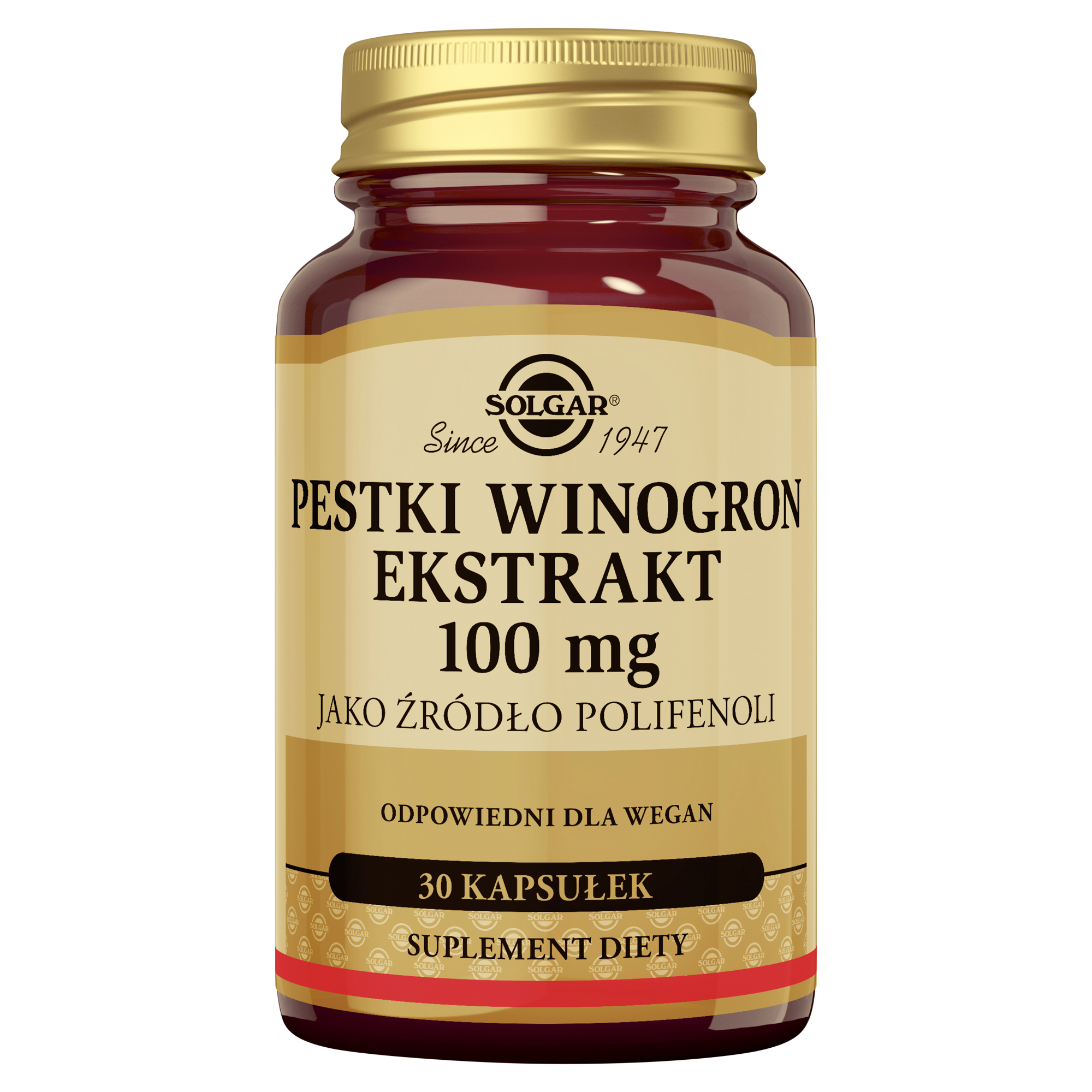 SOLGAR Pestki z winogron ekstrakt 100 mg 30 kapsułek zdjęcie