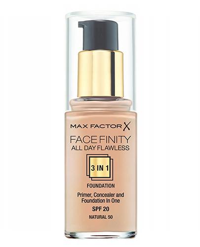 Max Factor Face Finity All Day Flawless 3w1 SPF 20 Podkład do twarzy 50 Natural - 30 ml - cena, opnie, wskazania zdjęcie
