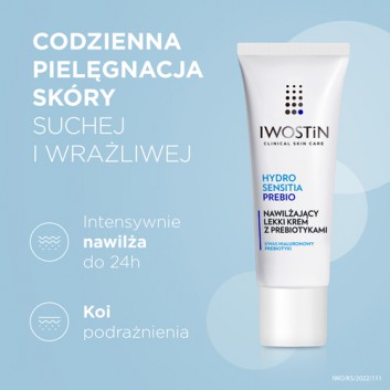 Iwostin Hydro Sensitia Prebio Lekki Krem nawilżający z prebiotykami, 50 ml, cena, opinie, właściwości 