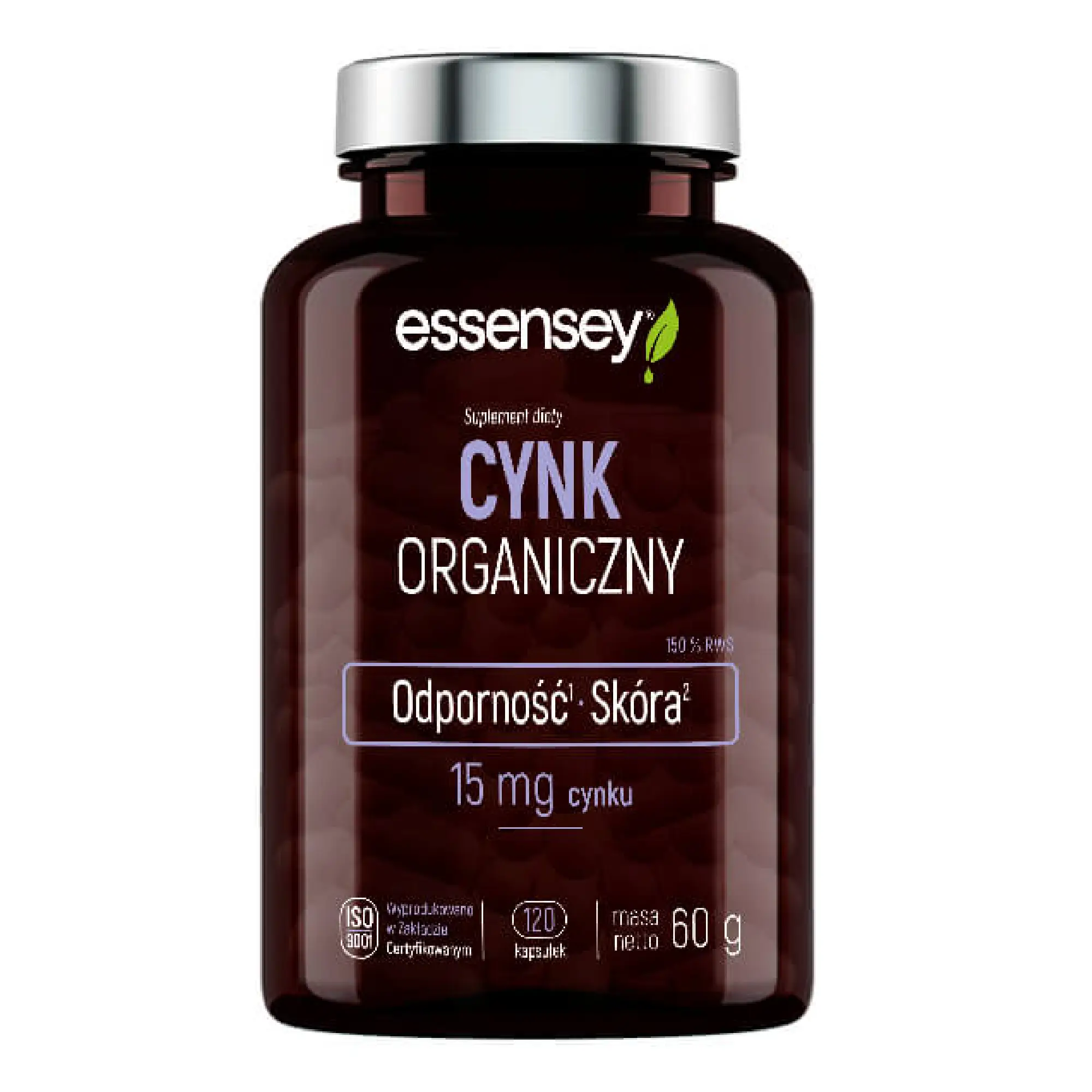 Essensey, Cynk Organiczny, kapsułki, 120 sztuk zdjęcie