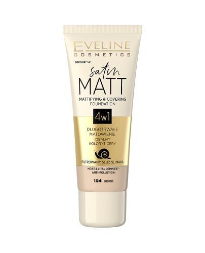Eveline Satin Matt Matująco-kryjący podkład do twarzy nr 104 Beige, 30 ml zdjęcie