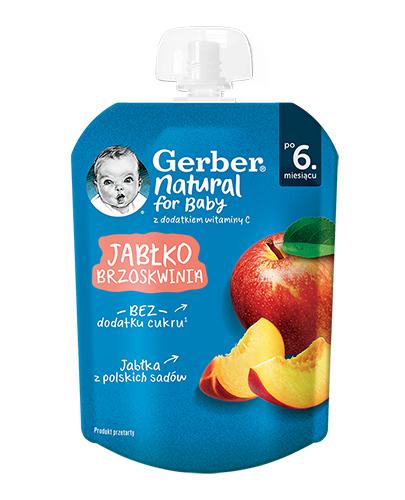 Gerber Natural For Baby Deserek jabłko-brzoskwinia po 6. miesiącu, 80 g zdjęcie
