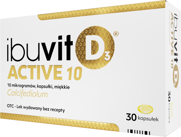 Ibuvit D3 Active 10, 10 mcg, 30 kapsułek zdjęcie