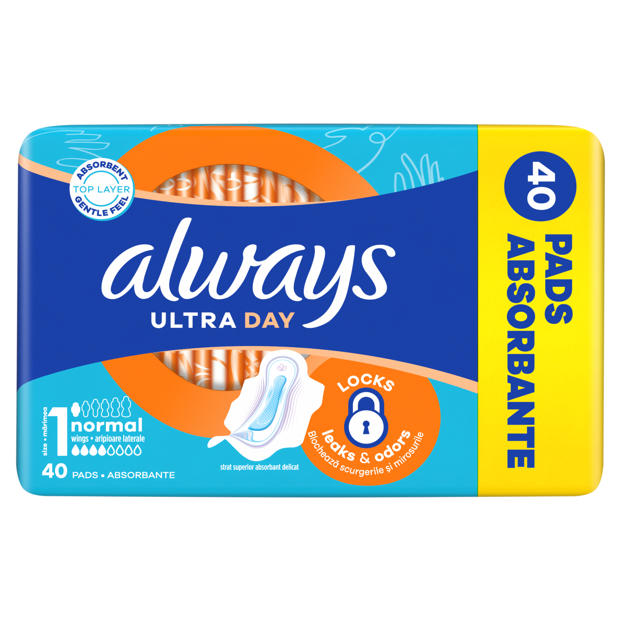 Always Ultra Normal rozmiar 1 Podpaski ze skrzydełkami, 40 sztuk zdjęcie