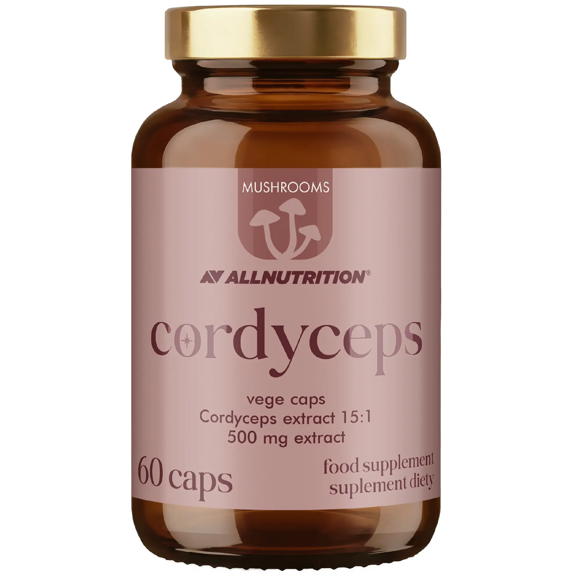 Allnutrition Mushrooms Cordyceps, kapsułki, 60 sztuk zdjęcie