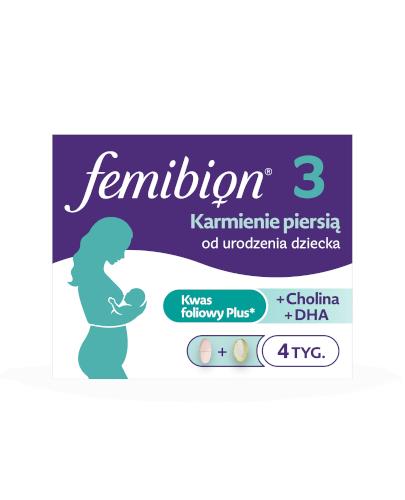 Femibion 3 Karmienie piersią, tabletki powlekane + kapsułki miękkie, 28 sztuk + 28 sztuk zdjęcie