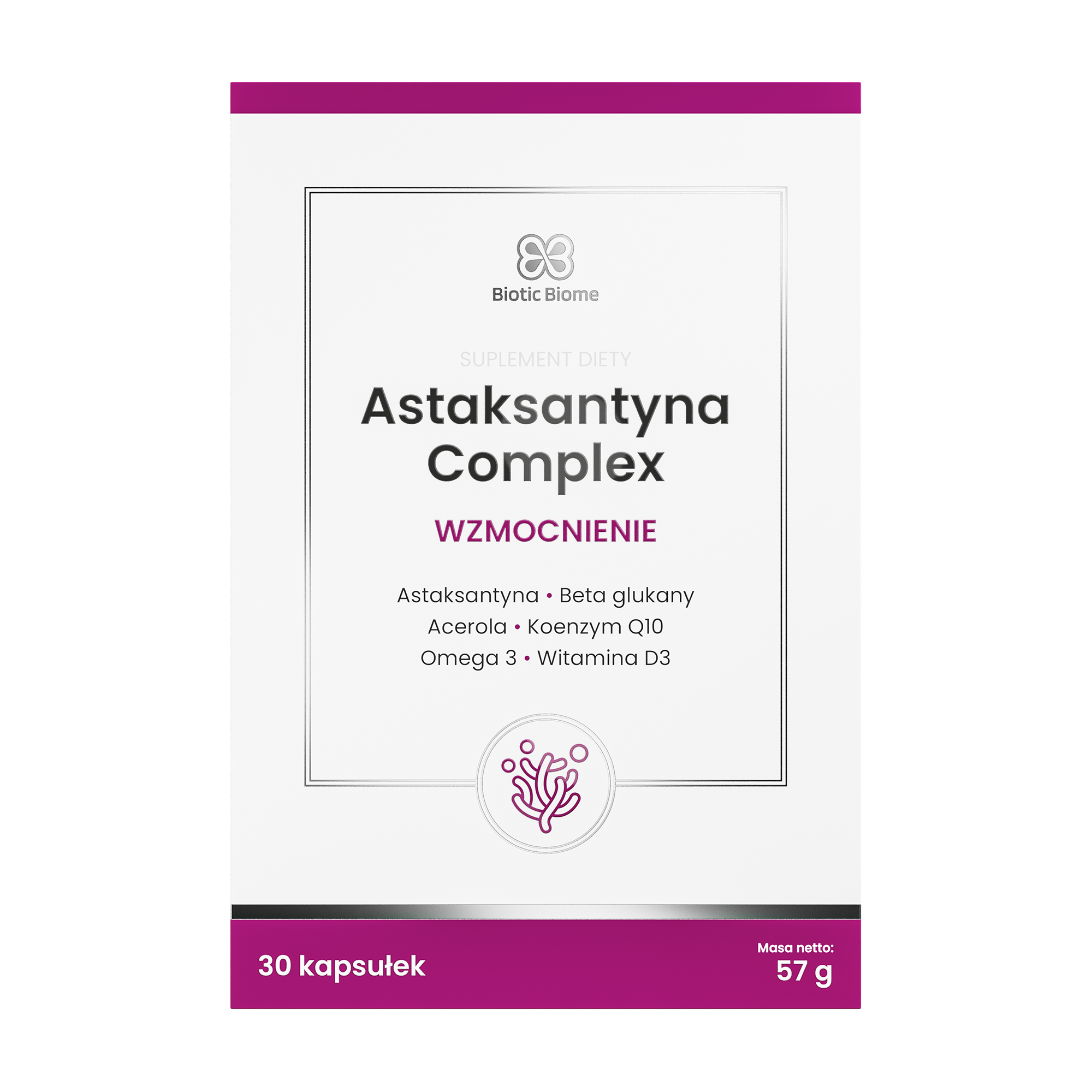 Biotic Biome Astaksantyna Complex Wzmocnienie, kapsułki, 30 sztuk zdjęcie