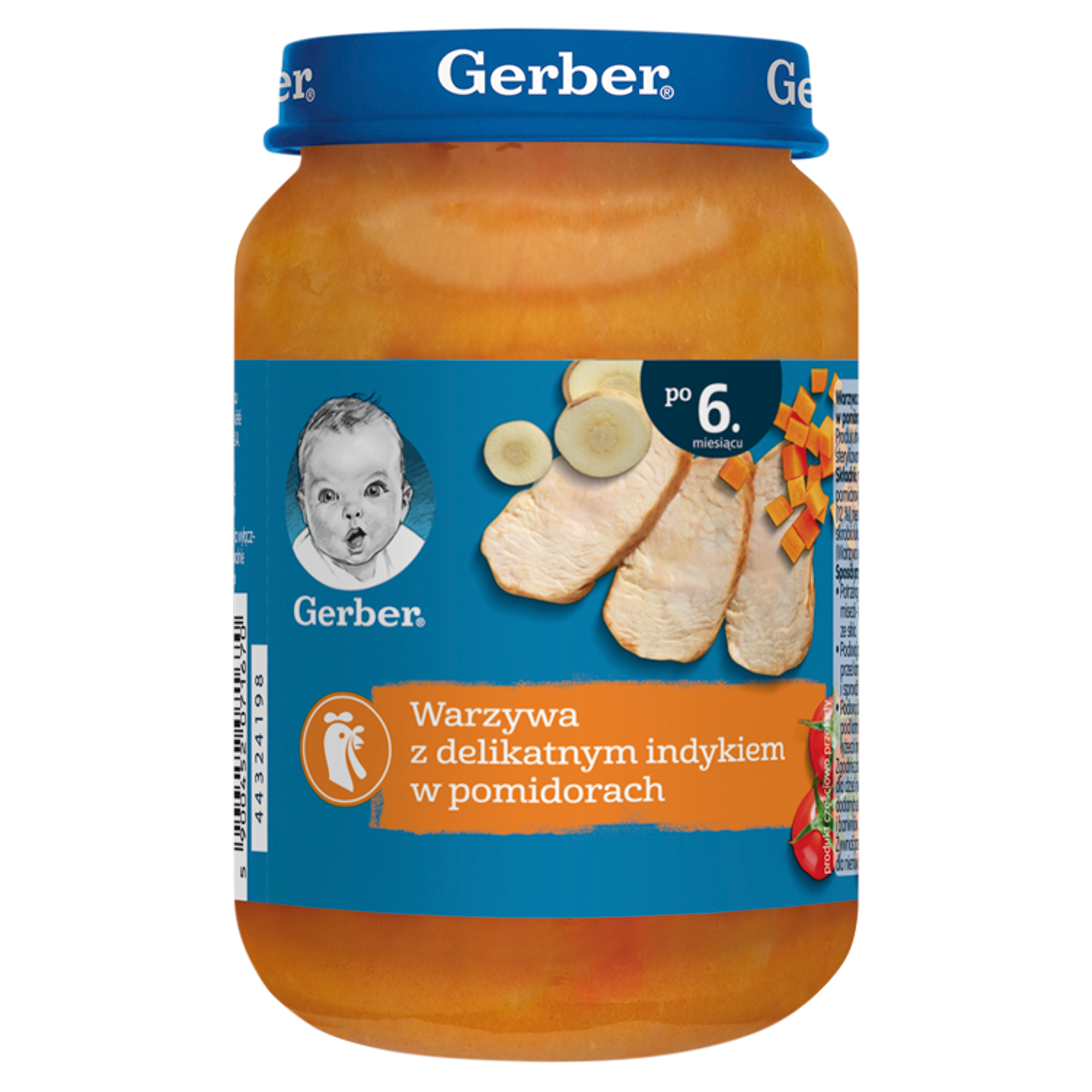 GERBER Obiadek delikatny indyk w pomidorach po 6 miesiącu - 190 g zdjęcie