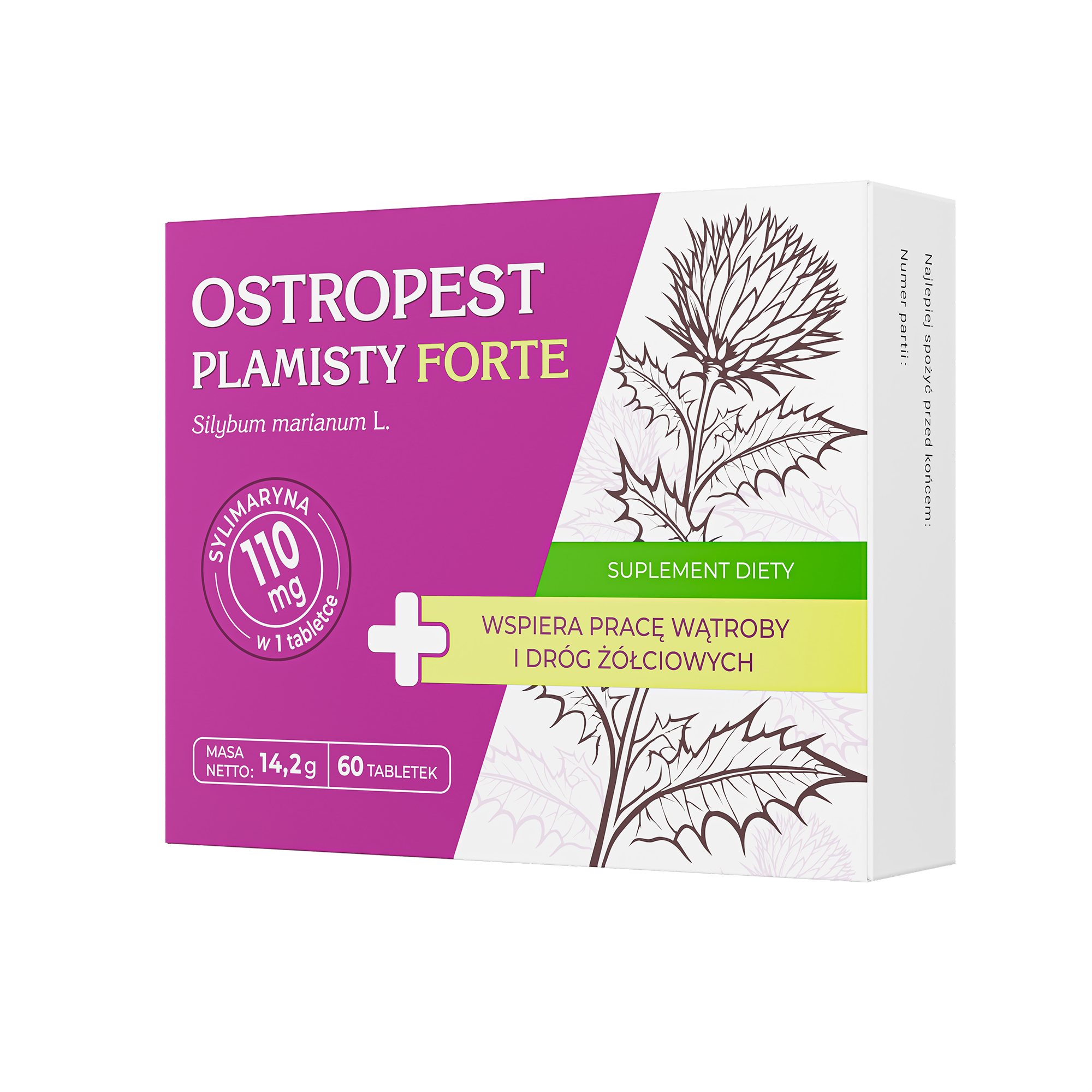 Ostropest Plamisty Forte, 110 mg, tabletki, 60 sztuk