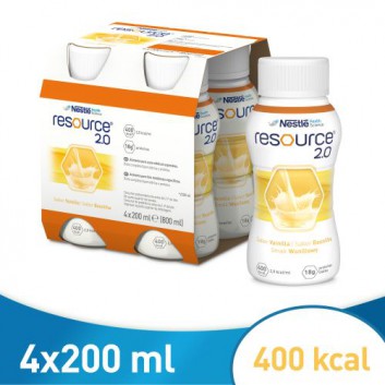 Resource 2.0 preparat odżywczy w płynie smak waniliowy 4x 200 ml