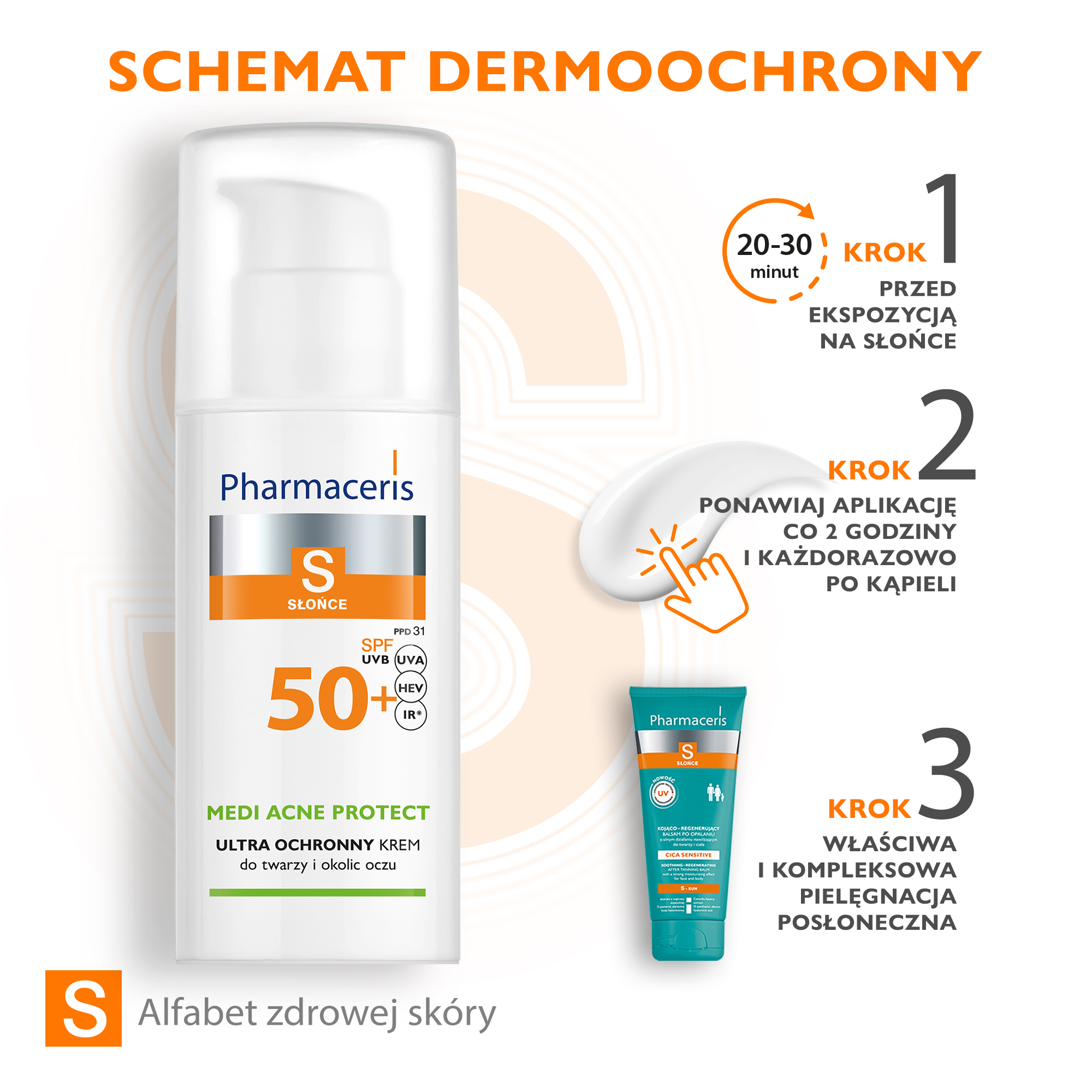 Pharmaceris S MEDI ACNE PROTECT ULTRA OCHRONNY KREM do twarzy i okolic oczu SPF 50+, 50 ml