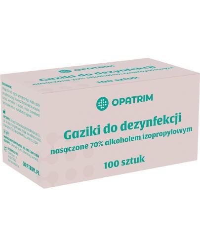 Opatrim Gaziki do dezynfekcji nasączone 70% alkoholem izopropylowym, 100 sztuk zdjęcie
