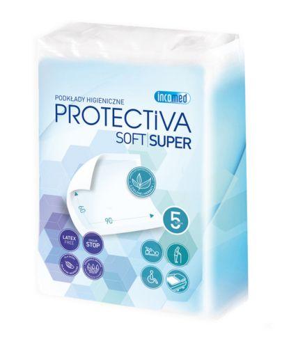 PROTECTIVA SOFT SUPER Podkłady higieniczne 60x90 chłonność 1150 ml, 5 sztuk zdjęcie