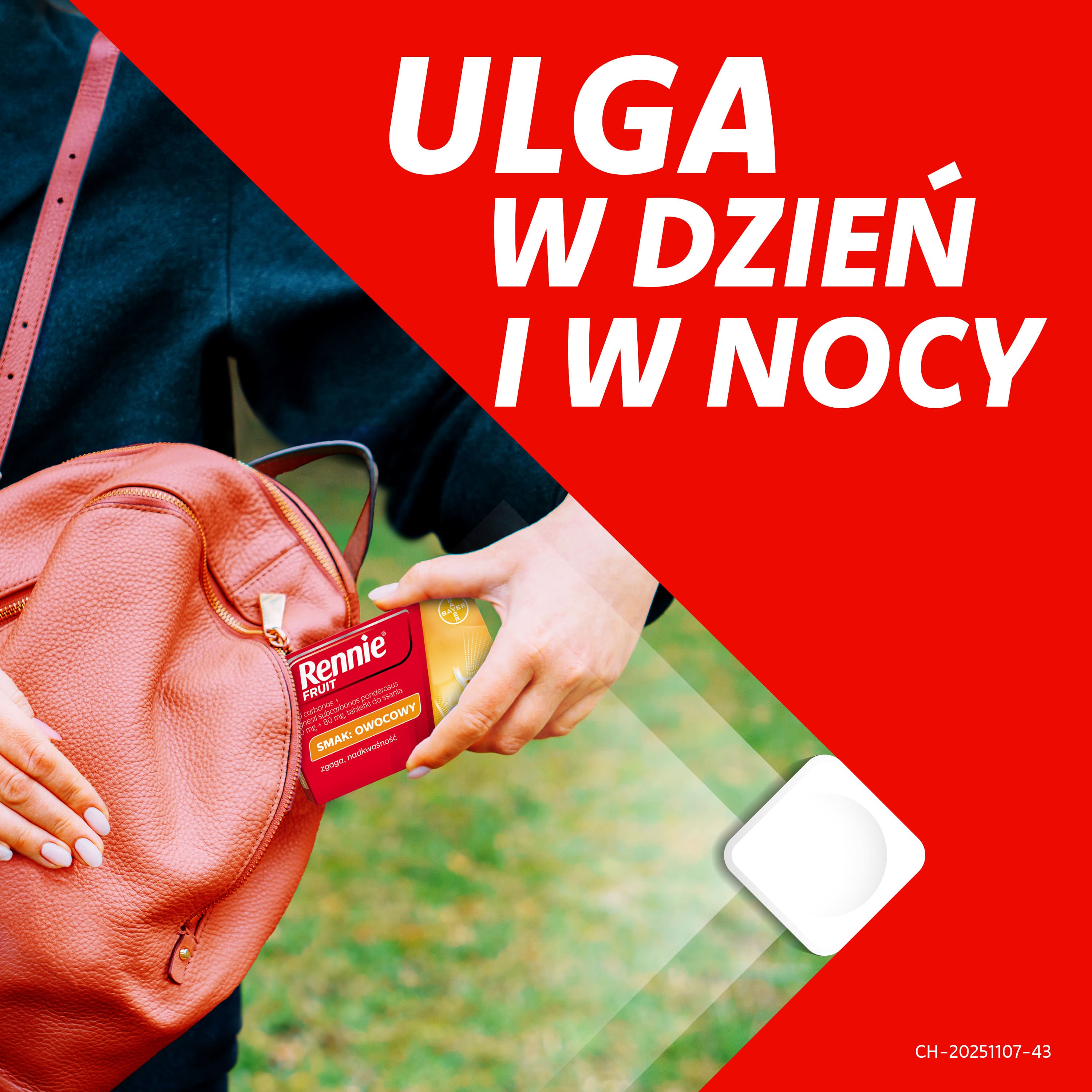 Rennie Fruit 24 tabletki do ssania