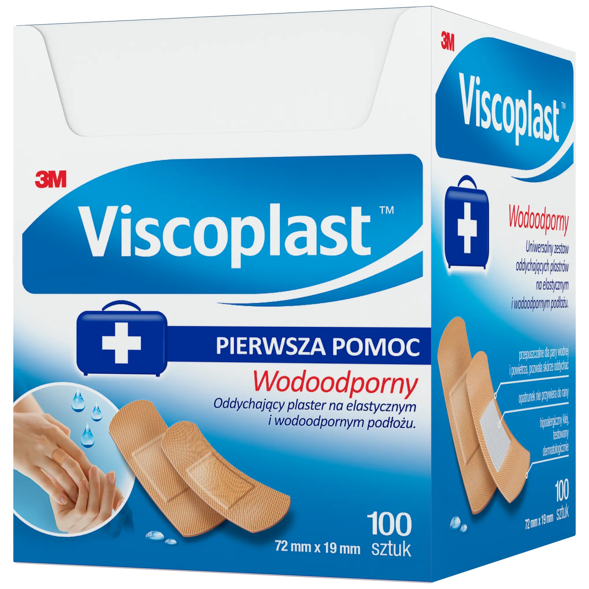 Viscoplast plaster wodoodporny 72mm x 19mm 100 sztuk
