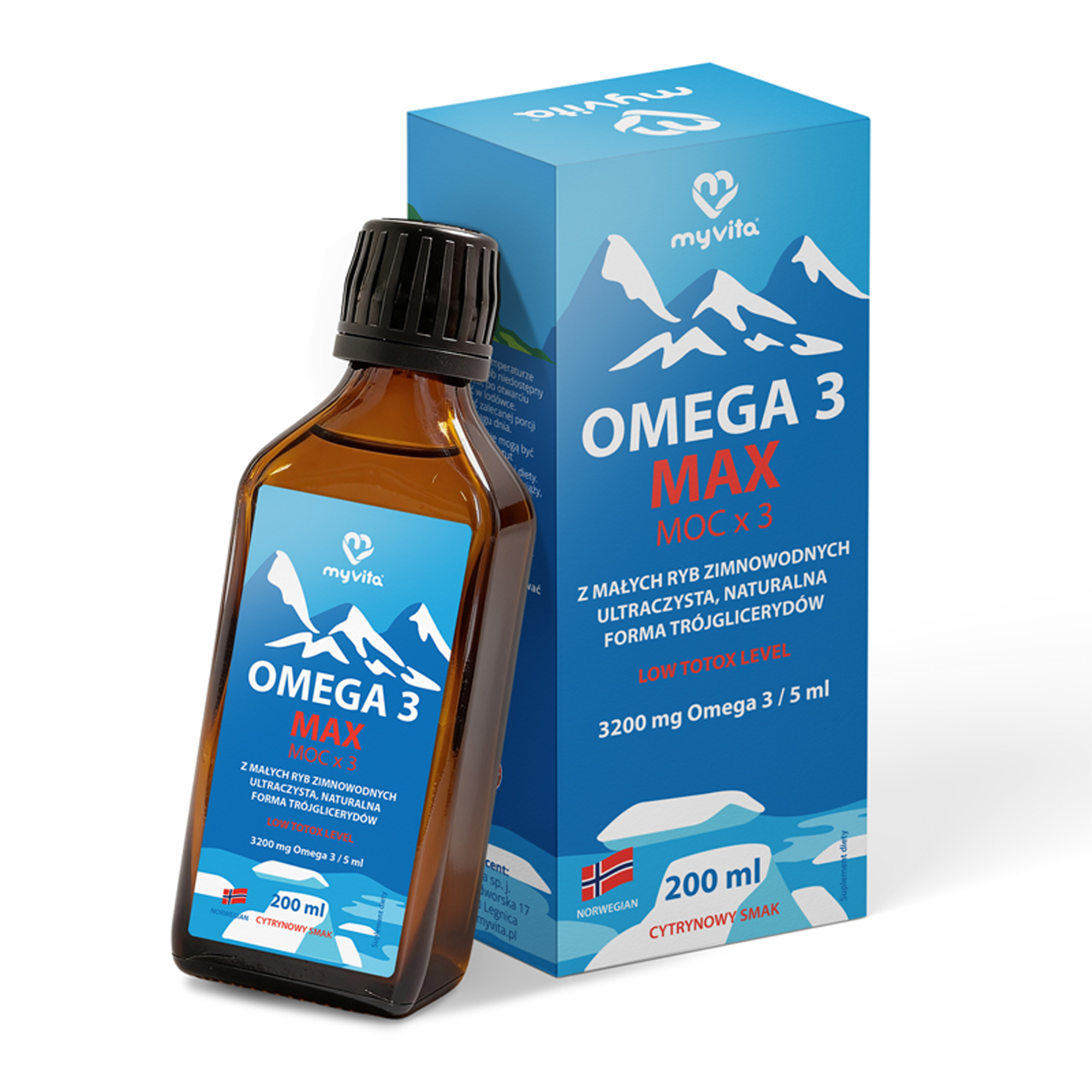 MyVita, Omega 3 Max w płynie, 200 ml zdjęcie