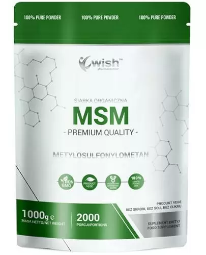 Wish MSM Siarka Organiczna proszek 1000 g zdjęcie