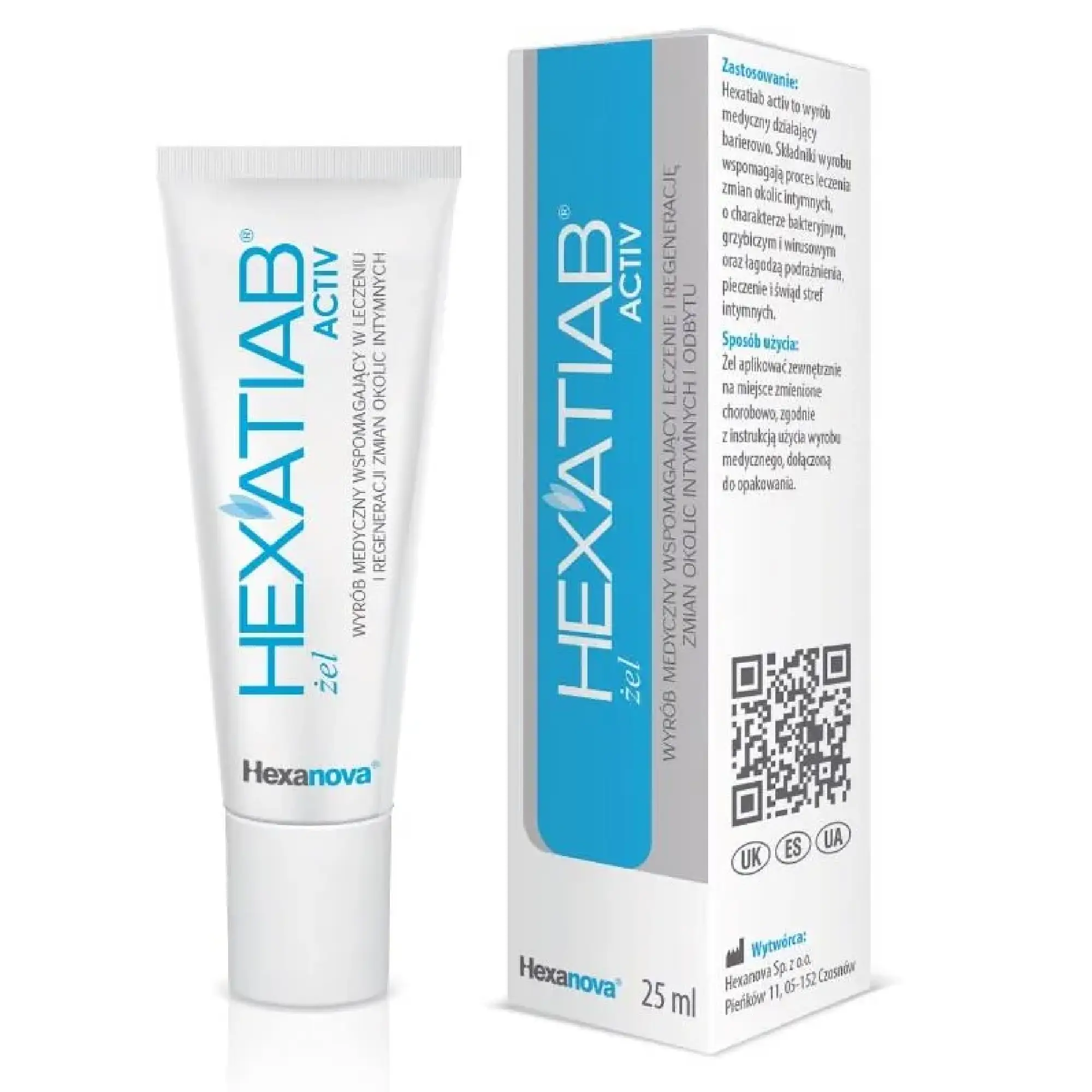 Hexatiab Active, żel dopochwowy, 25 ml zdjęcie