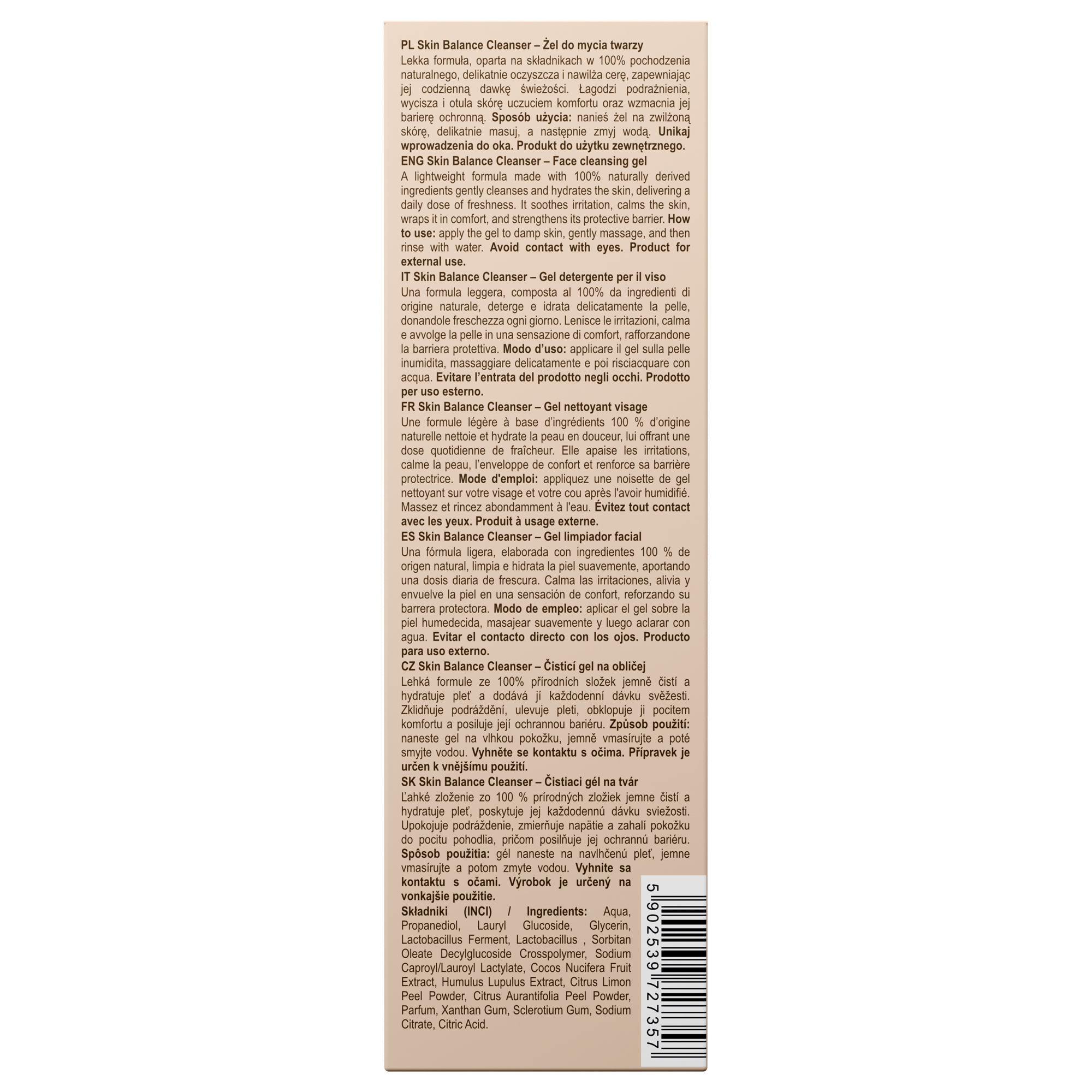 Nacomi Ethic Care Skin Balance Cleanser Żel do mycia twarzy, 100 ml