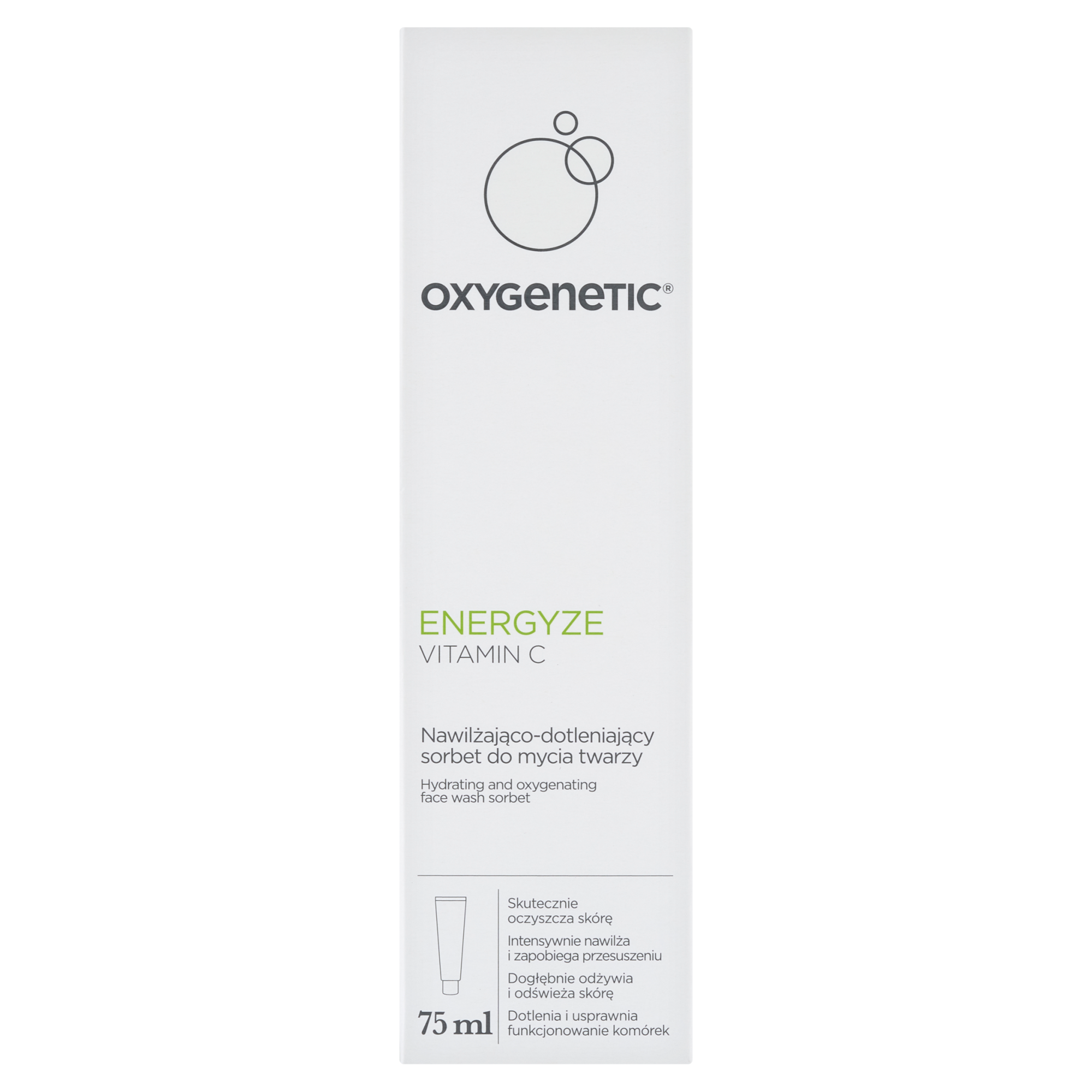 Oxygenetic Energyze vitamin C, nawilżająco-dotleniający sorbet do mycia twarzy, 75 ml zdjęcie