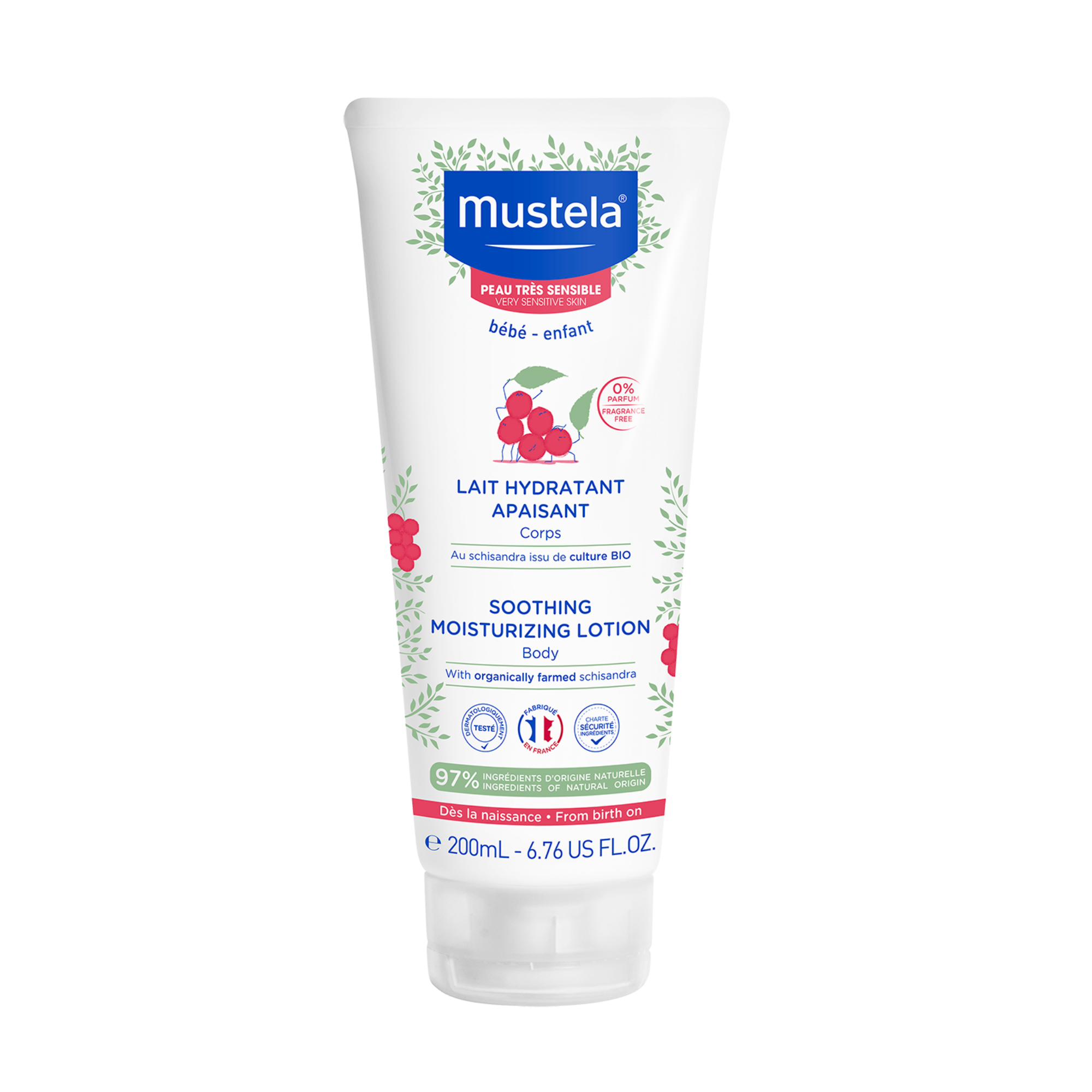 MUSTELA BEBE ENFANT SKÓRA BARDZO WRAŻLIWA Łagodzące mleczko nawilżające, 200 ml zdjęcie