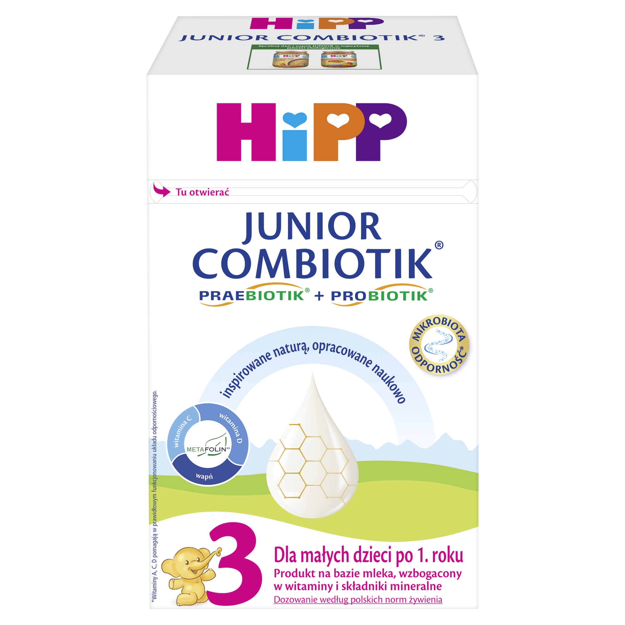 HiPP 3 Junior Combiotik mleko dla małych dzieci po 1 roku 550 g zdjęcie