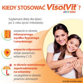 Visolvit Junior Orange proszek o smaku pomarańczowym 10 saszetek