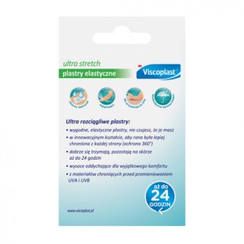 Viscoplast Ultra Stretch zestaw plastrów 3 rozmiary 20 sztuk