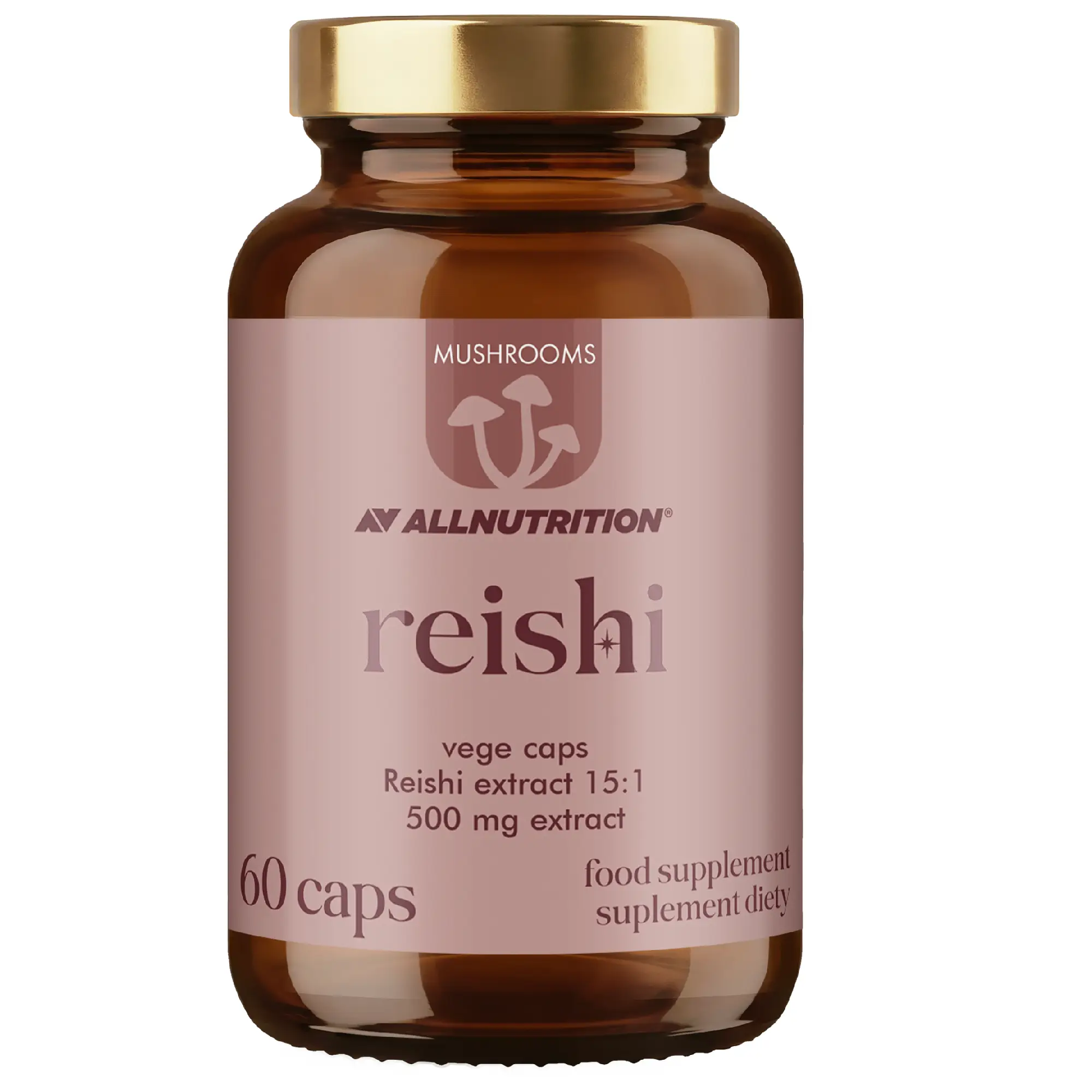 Allnutrition Mushrooms Reishi, kapsułki, 60 sztuk zdjęcie