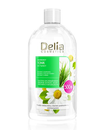 Delia Cosmetics Łagodzący Tonik do twarzy - 500 ml - stosowanie zdjęcie