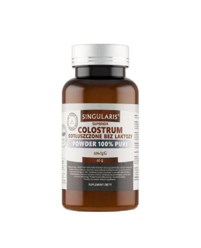 Singularis Superior Colostrum Odtłuszczone bez Laktozy Powder 100% Pure 30% Ig G 60 g zdjęcie