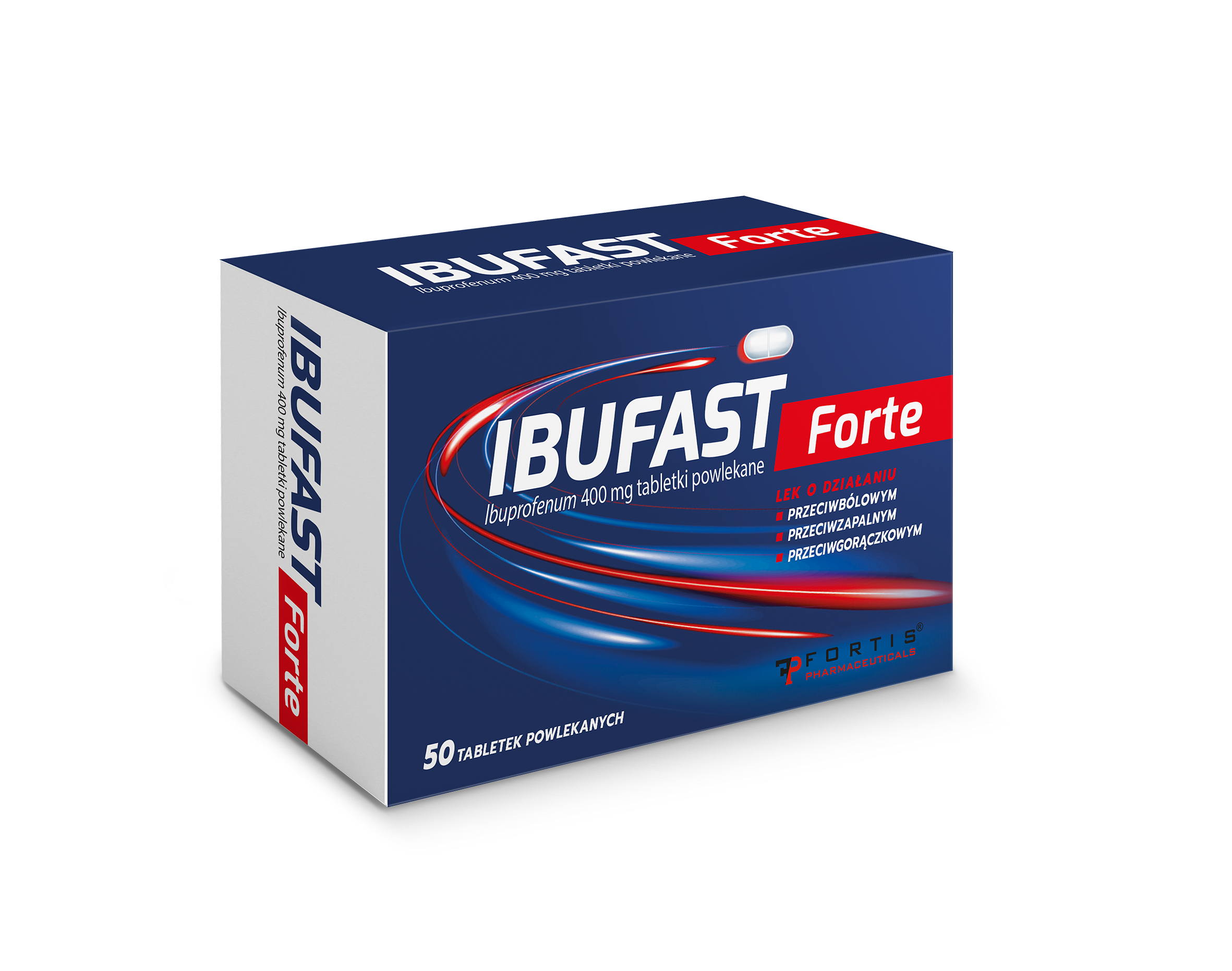 Ibufast Forte, 400 mg, tabletki, 50 sztuk