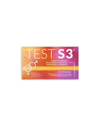 TEST S3 szybki test 3w1 wykrywający choroby intymne 1 test zdjęcie