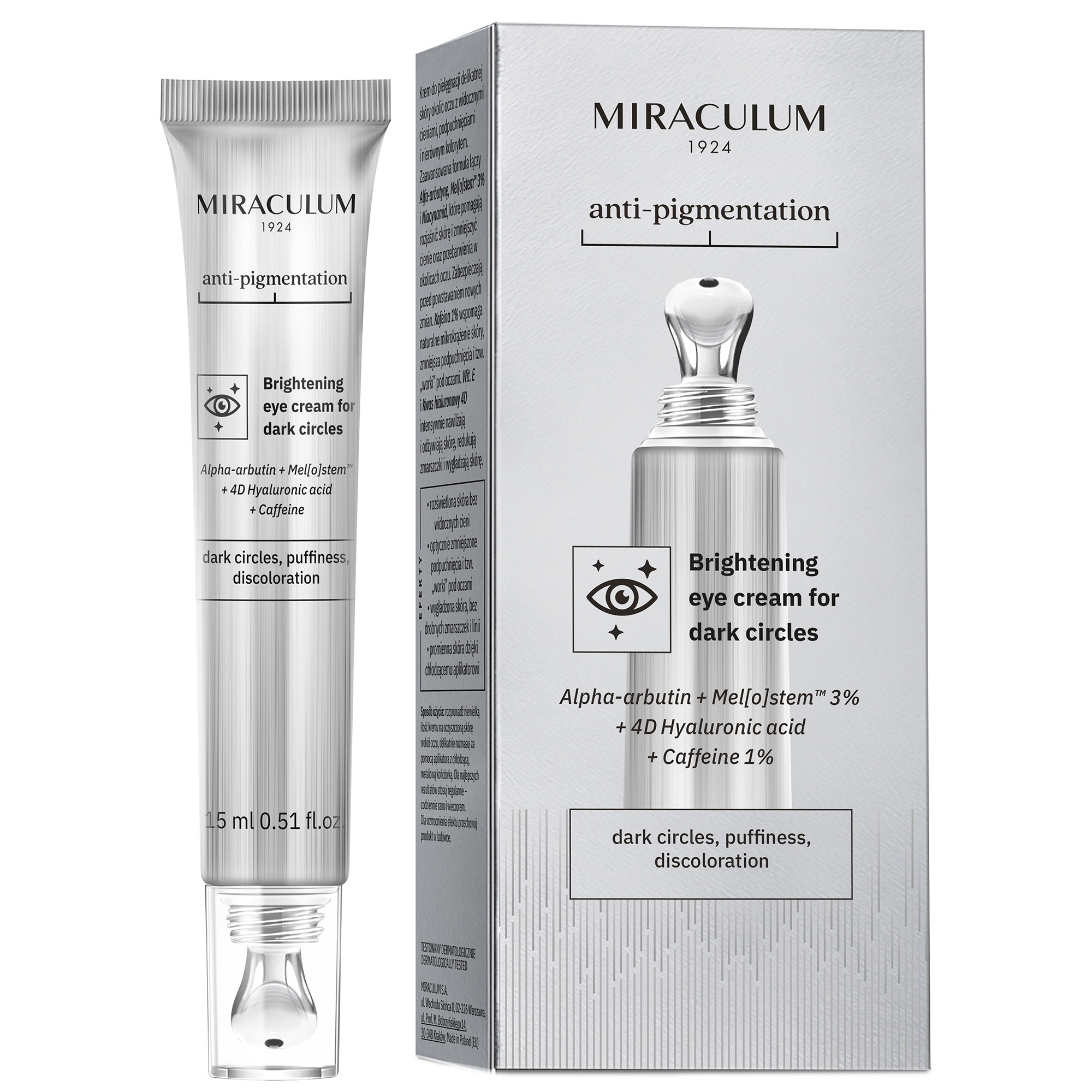 Miraculum Anti-Pigmentation Krem pod oczy rozjaśniający cienie, 15 ml zdjęcie