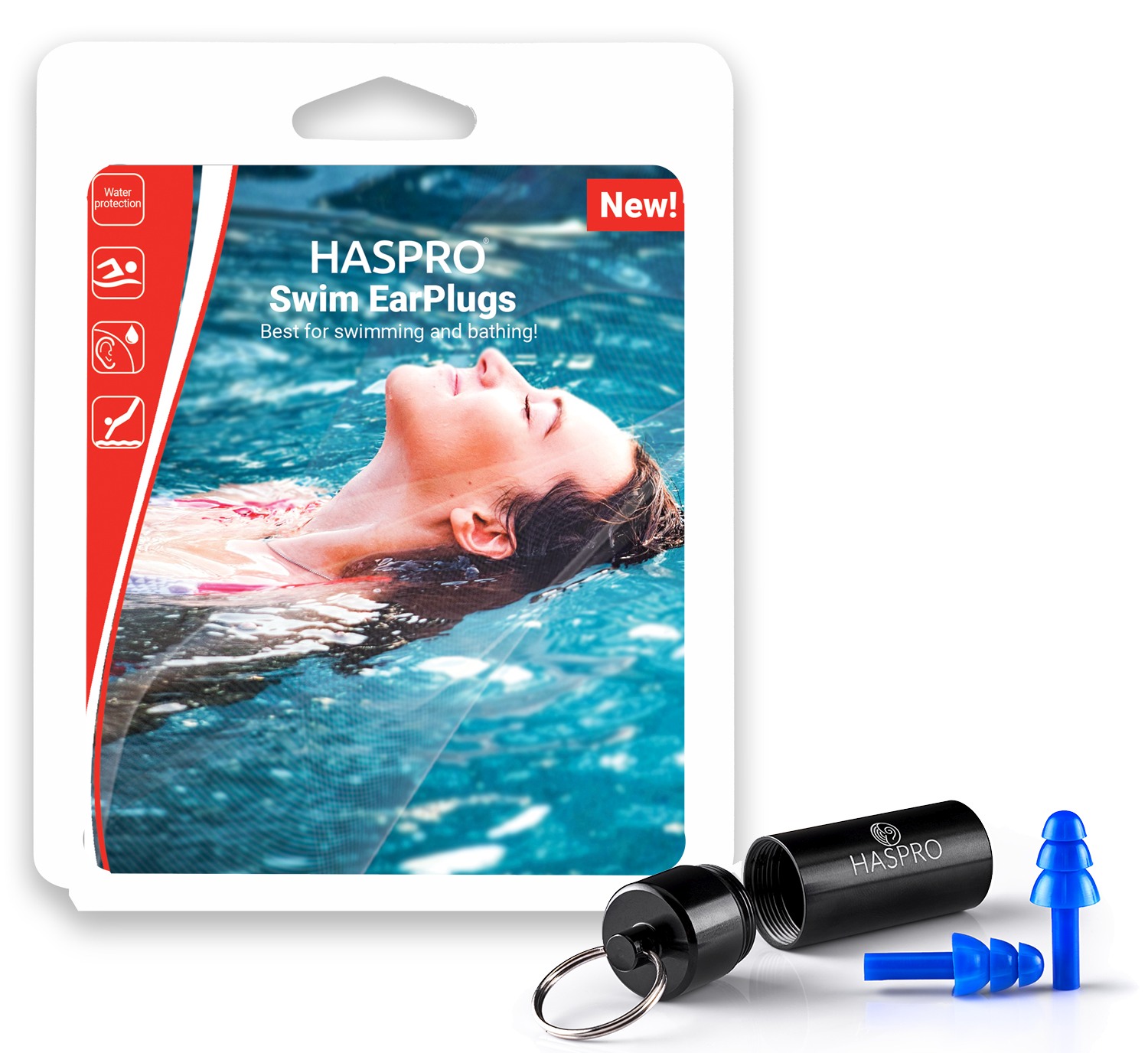 Zatyczki do uszu wielorazowe Haspro Swim EarPlugs 1 para zdjęcie
