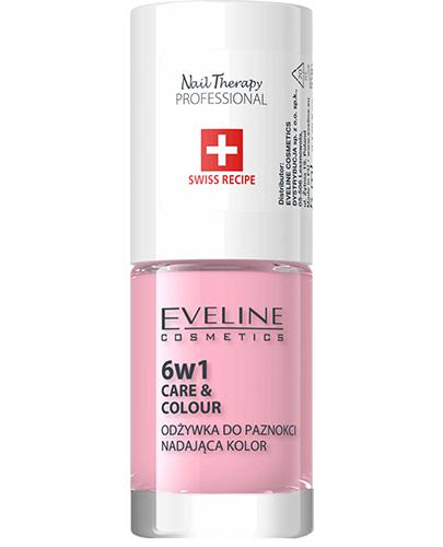 Eveline Cosmetics Skoncentrowana Odżywka do paznokci 6w1 nadająca kolor Shimmer Pink - 5 ml - cena, opinie, stosowanie zdjęcie