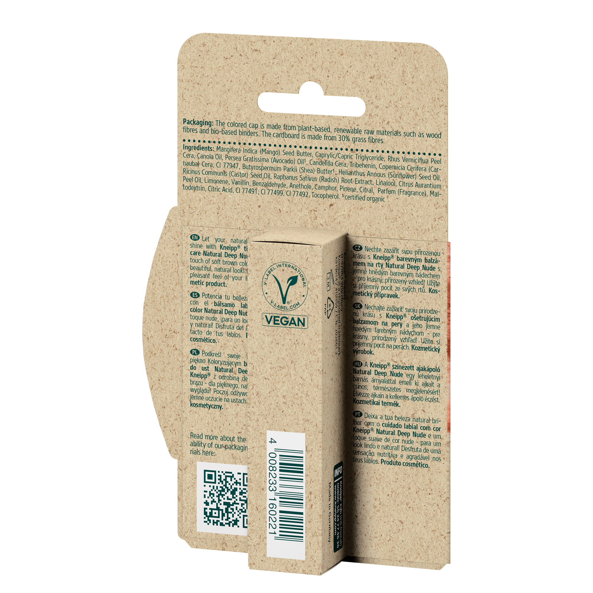 Kneipp Natural Care&Color, Balsam koloryzujący do ust Natural Dark Nude, 3,5 g