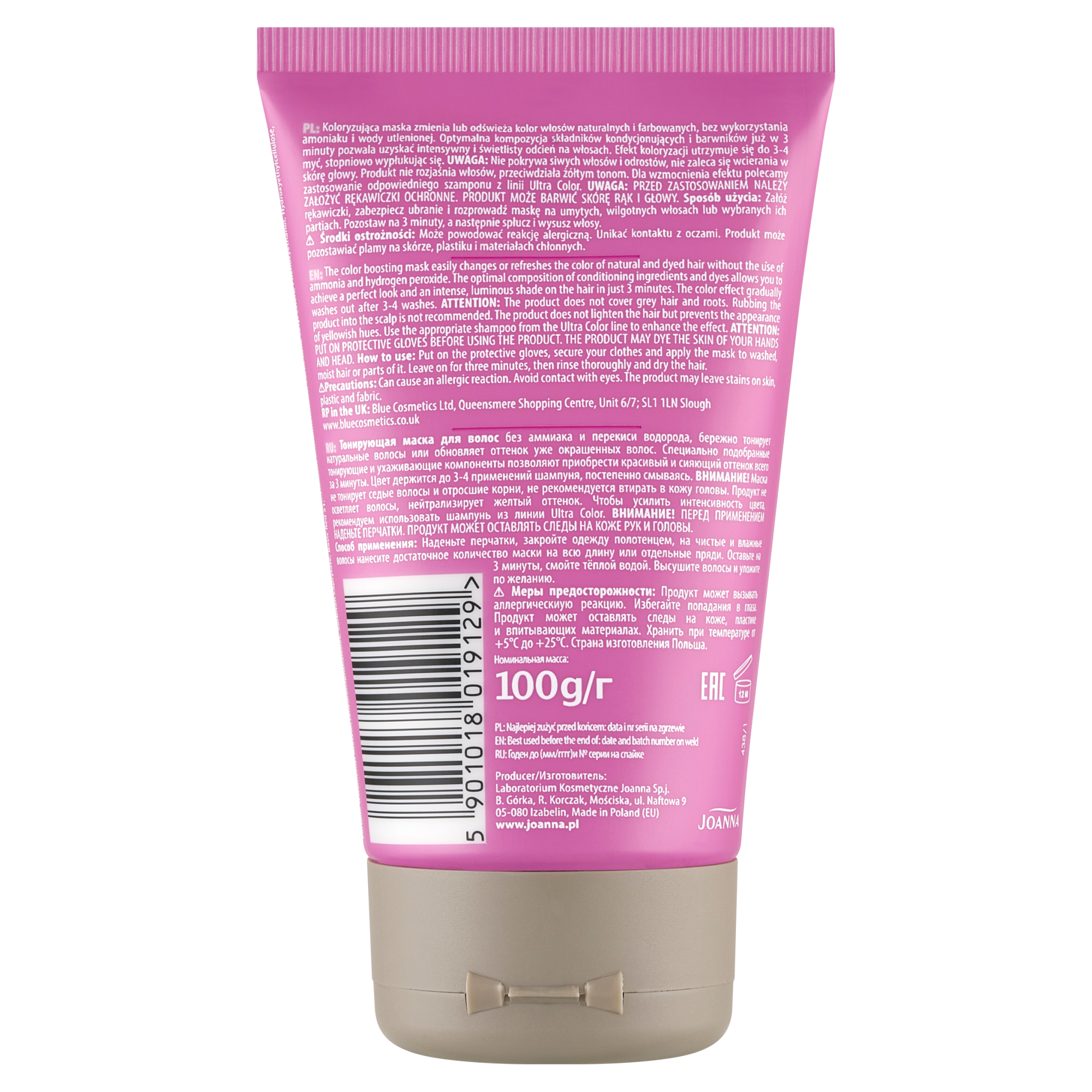 Joanna Ultra Color 3 min Maska różowe odcienie Blond, 100 g