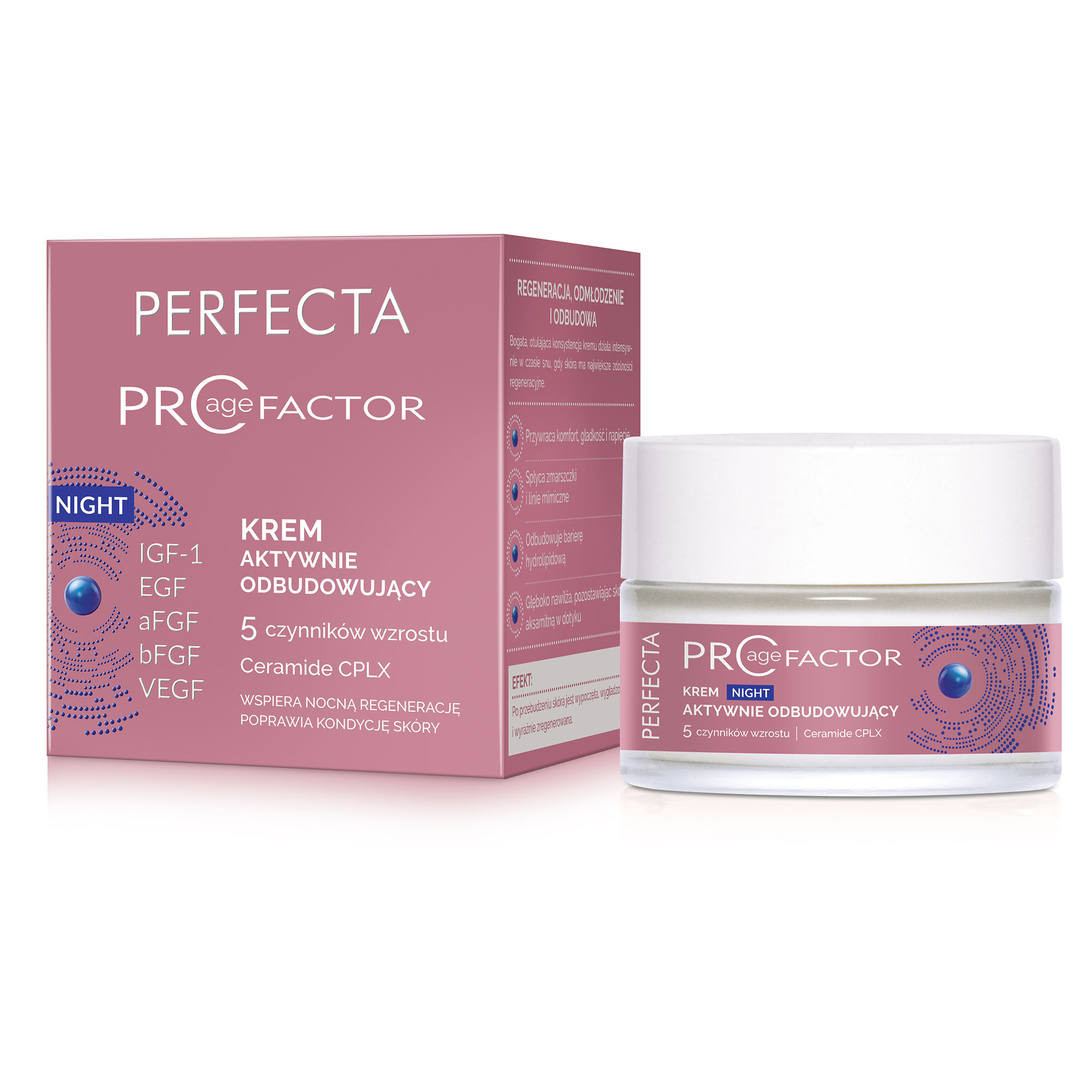 Perfecta Pro Age Factor, Krem aktywnie odbudowujący na noc, 50 ml zdjęcie