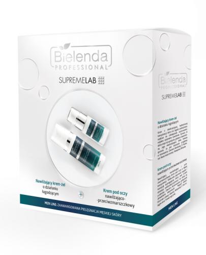 Zestaw Bielenda Supremelab Men Line Nawilżający krem-żel o działaniu łagodzącym 30 ml + Krem pod oczy nawilżająco-przeciwzmarszczkowy 50 ml zdjęcie