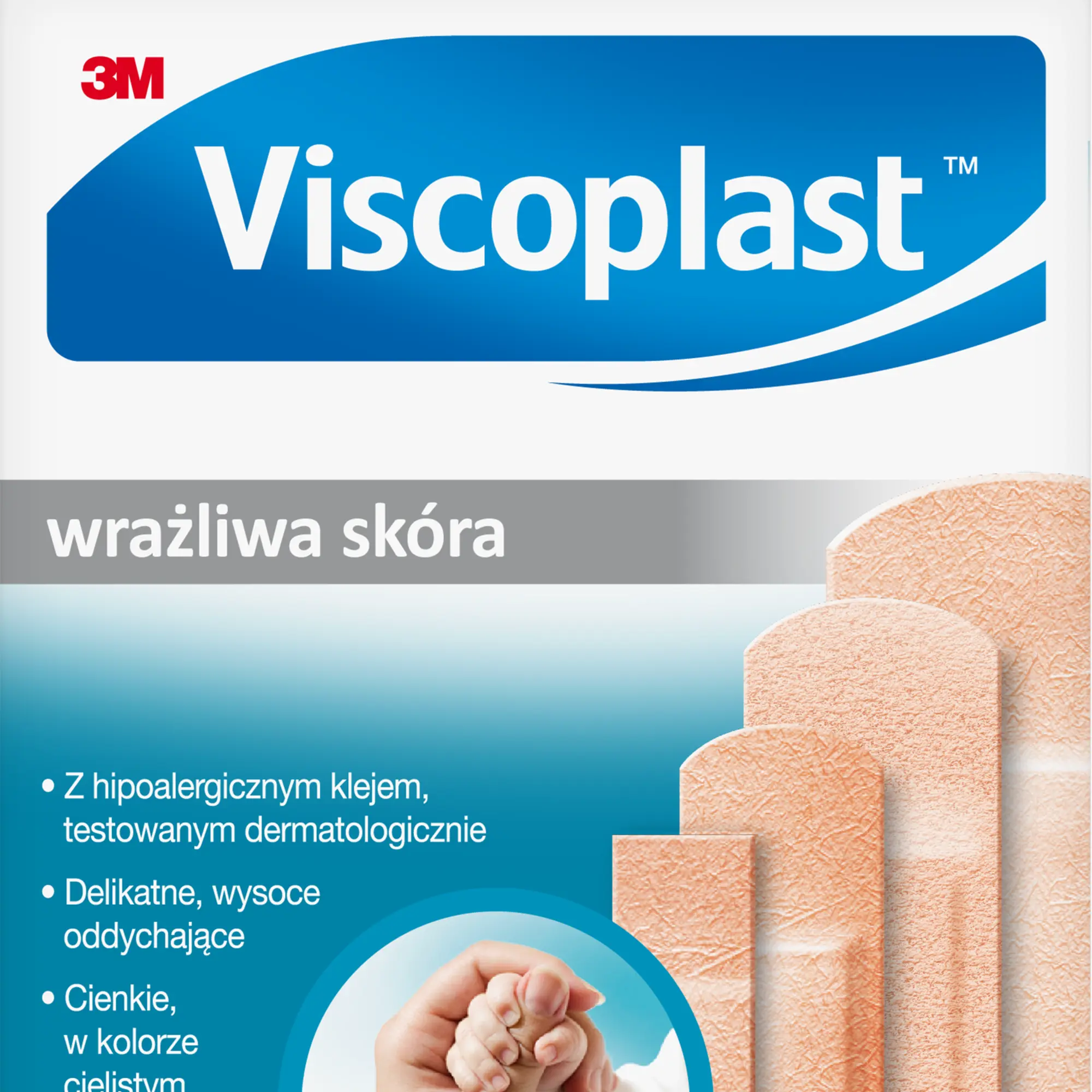 Viscoplast delikatne, wysoce oddychające plastry dla skóry wrażliwej 24 sztuki zdjęcie