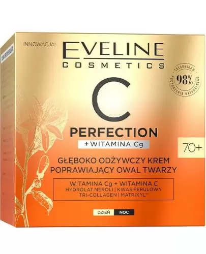 Eveline C perfection głęboko odżywczy krem poprawiający owal twarzy 70+ 50 ml zdjęcie
