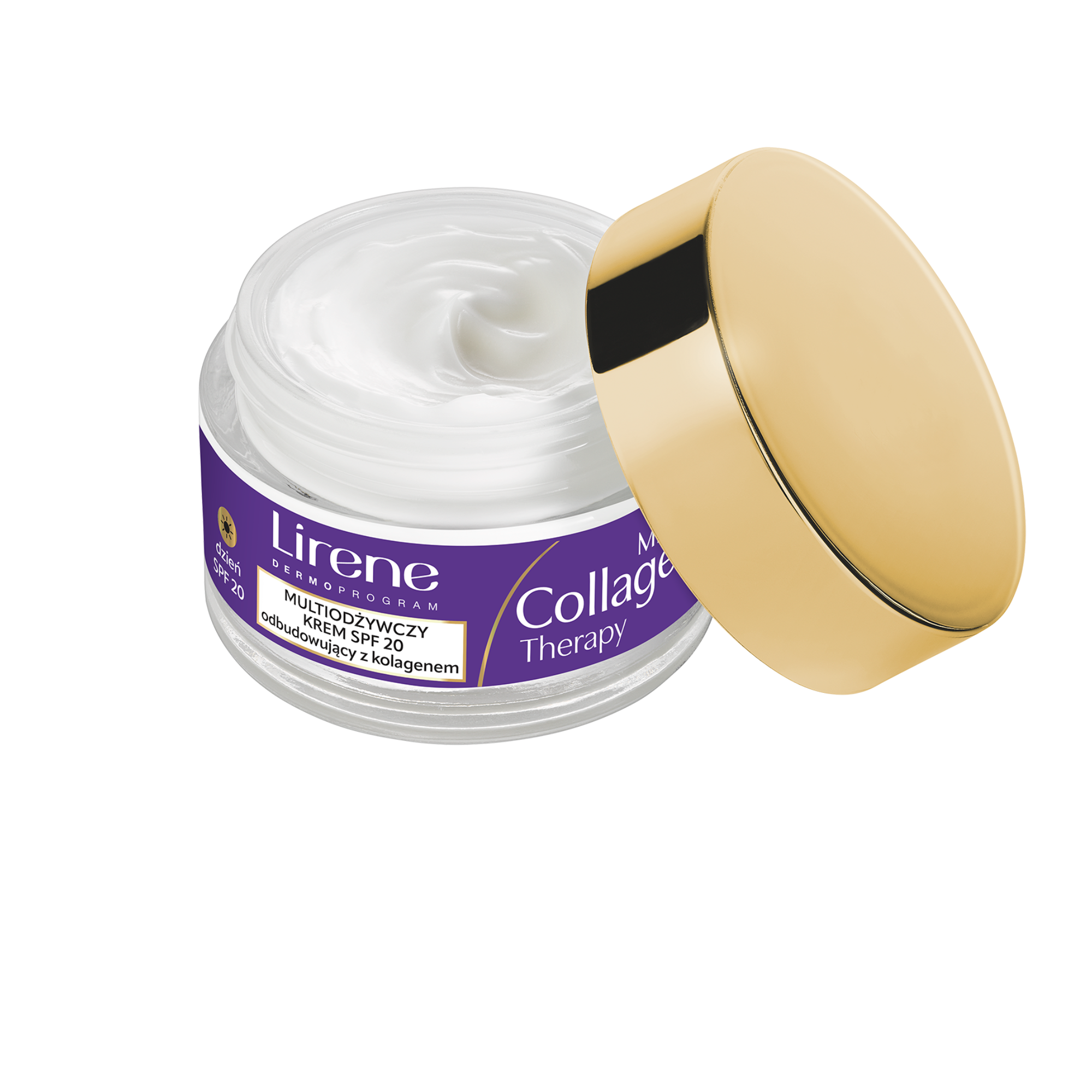 Lirene Multiodżywczy krem odbudowujący z kolagenem, na dzień, 70+, SPF 20, 50 ml