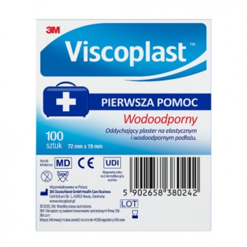 Viscoplast plaster wodoodporny 72mm x 19mm 100 sztuk