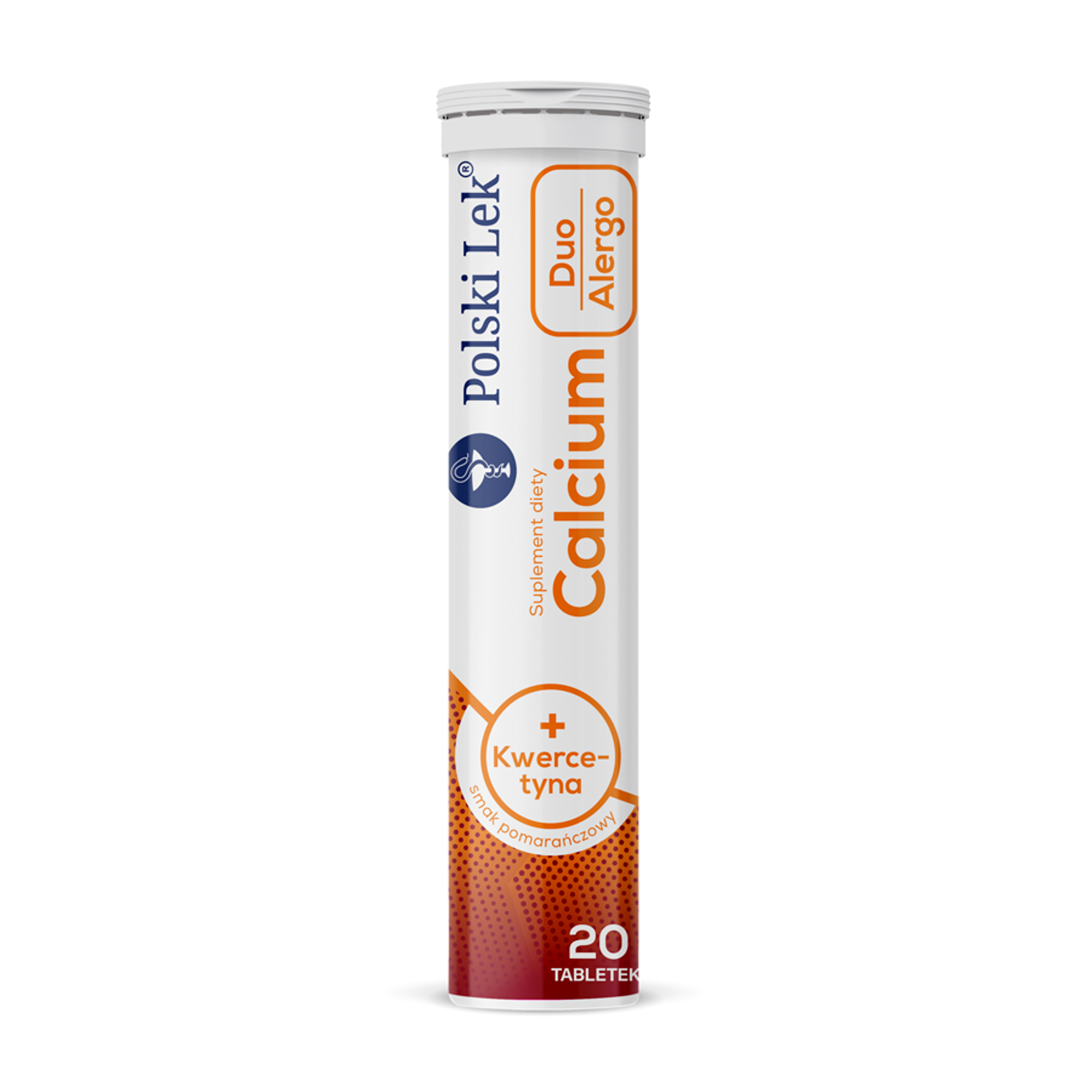 Calcium + Kwercetyna Duo Alergo smak pomarańczowy, 20 tabletek musujących zdjęcie