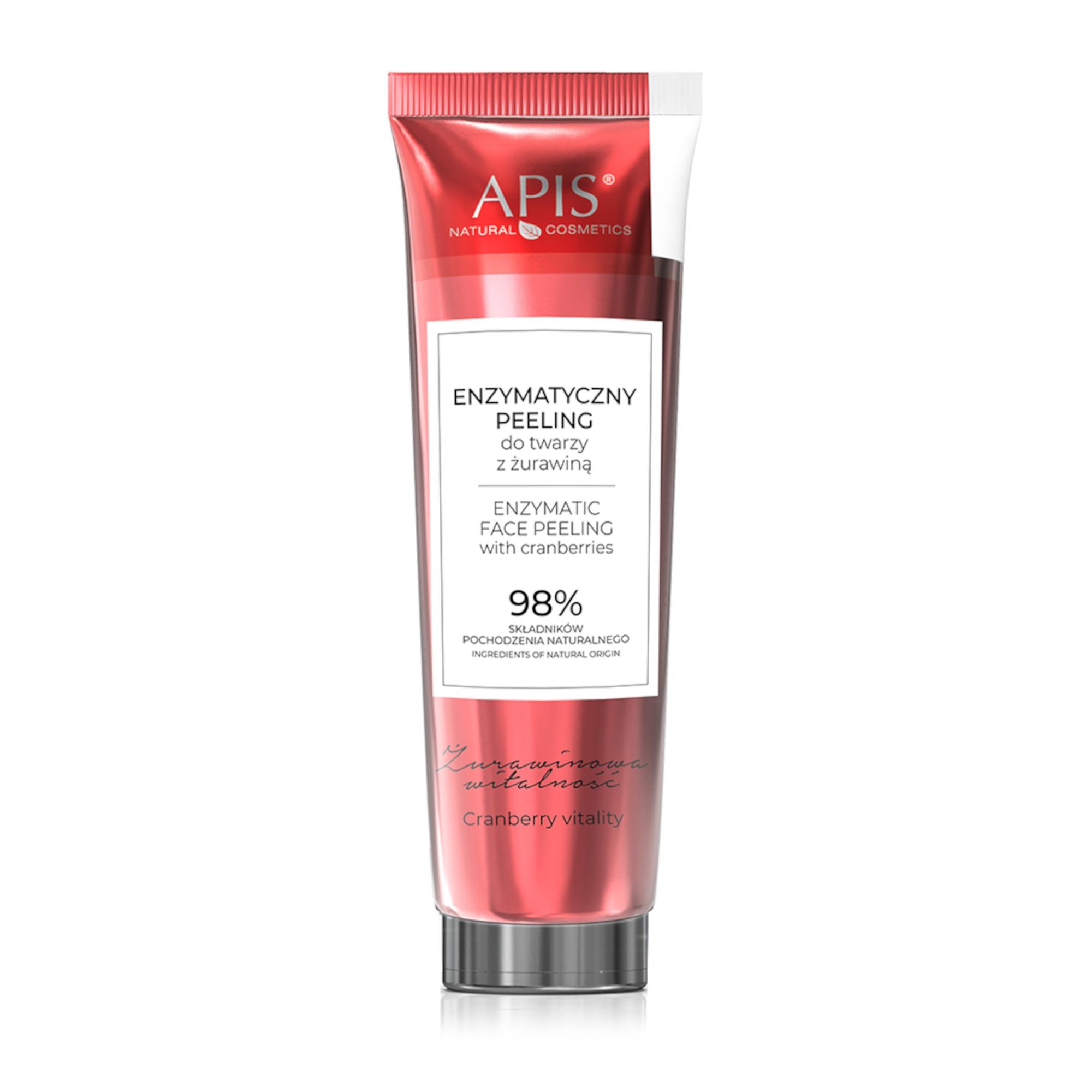 Apis Żurawinowa Witalność, enzymatyczny peeling do twarzy z żurawiną, 100 ml zdjęcie