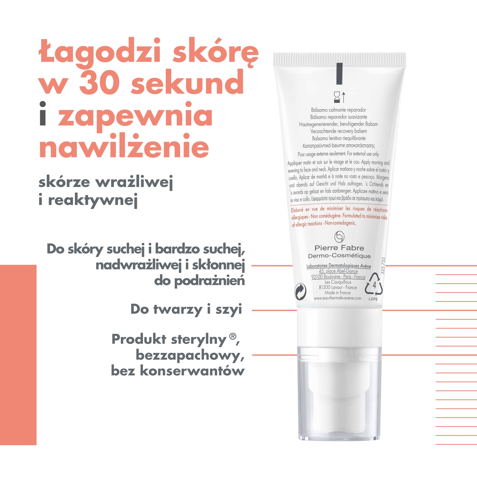 Avene Tolérance Control Balsam łagodząco-regenerujący, 40 ml